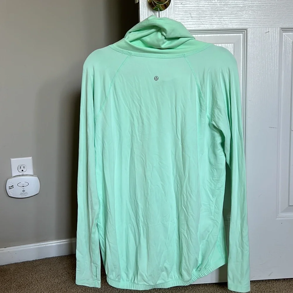 Lululemon mint green pullover with cowl neck - Picture 6 of 11